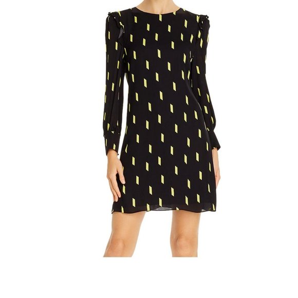 ALICE + OLIVIA NWT Black & yellow Mini dress Size2 - Picture 2 of 16